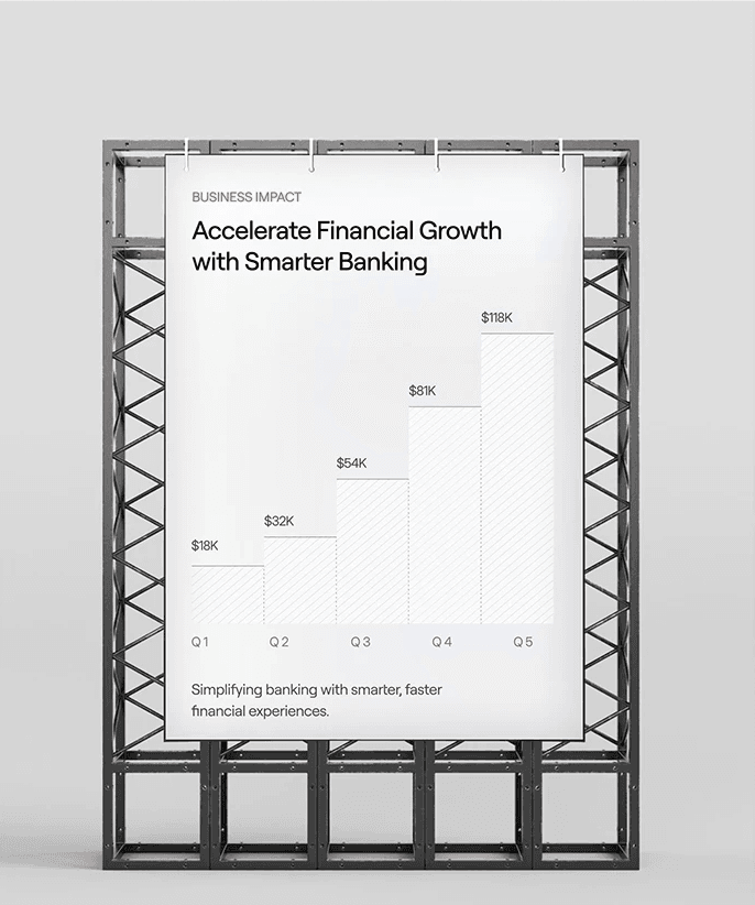 OSCAL.AI growth chart on a billboard